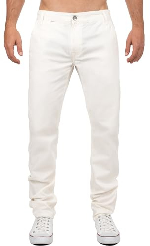 Cipo & Baxx Herrtygbyxor – Slim Fit & Regular Fit | Stretch bomullsblandning | Ventilerande och bekväma | Chino och avslappnade byxor för kontor, fritid och vardag | snygg och mångsidig att kombinera