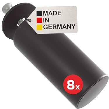 BAUHELD® Closed Roller Shutter Stopper, 40 mm, Pack of 8, Made in Germany, Plastic Stop Stopper, Stop for Roller Shutters with Screws, Suitable for Roller Shutter Armoured Slats, Brown