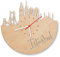 Skyline Istanbul Wanduhr aus Birken-Holz Made in Germany | Design Uhr aus Echtholz | Wand-Deko aus Birke | Originelle Wand-Uhr | Moderne Wand-Uhr im Skyline Design | Wand-Dekoration aus Natur-Holz
