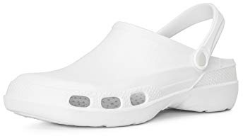 Ladeheid Zuecos Sanitarios Verano Unisex Adulto LA-885 (Blanco, 46 EU)
