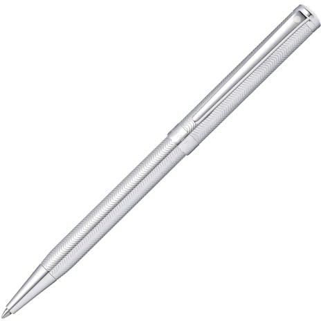 Sheaffer 100 - Refillable rollerball pen, glossy blue lacquer, plated chrome trim