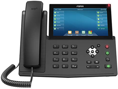 Fanvil X7 Enterprise VoIP Phone, 7-Inch Color Touch Screen, 20 SIP Lines, Power Adapter Not Included