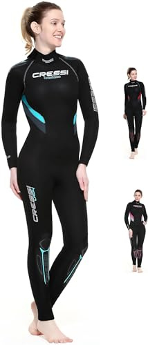 Cressi Castoro Lady MONOPIECE Wetsuit Black/Aquamarine 5mm XL/5