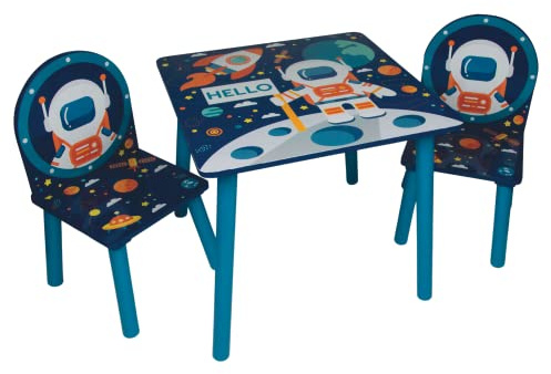 URBNLIVING Space Design Children's Wooden Square Table And Chair Set Kids Toddler Furniture