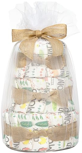 The Honest Company Diaper Cake, Diapers Baby Personal Care Plant-Based Wipes Barnyard Babies Regular Size 1 8-14 lbs 35 Count