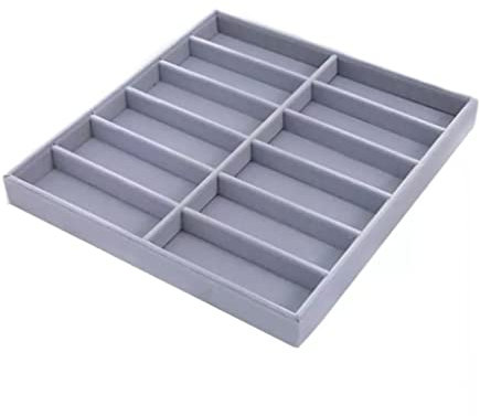 Vetrina Per Occhiali in Velluto 12 Grid Occhiali Da Sole Scatola Organizer Portaocchiali
