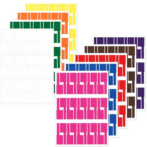 YIKIADA Kabeletiketten 9 Farben Vinyl Selbstklebend Aufkleber Kabel Index-Etiketten Wasserdicht Kabelbeschriftung Beschreibbar Markierungen Ettikett 270 Stück