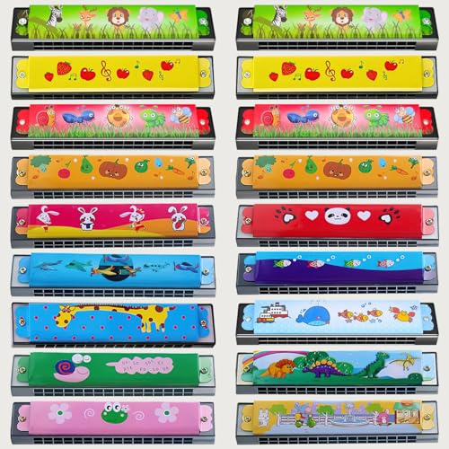 18Pcs Harmonica for Kids Birthday Party Favor, Kids Harmonica Toy Gift, 16 Holes Toddler Harmonicas, Party Favors for Kids Goodie Bags, Ideal Party Favors for Kids Goodie Bags and Stuffers