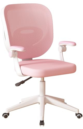 Kasinali Kids Desk Chair Ergonomic Study Chair with Adjustable Height,Pink