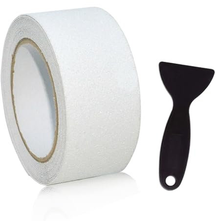 Antirutsch Klebeband, Antirutschband Selbstklebend 5cm* 10m Anti Rutsch Streifen Antirutsch Treppenstufen Vorbeugung Von Stürzen Bei äLteren Menschen und Kindern Innen- und AußEneinsatz (Transparent)