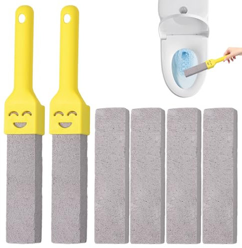 OWLMATE 6 Pezzi Pietra Pomice per WC, Tavoletta Pulizia WC, Pietra Pomice per Marmo, Pietra Pomice per Ceramica with 2 Handles per WC, Cleaning Block per Bagno Piscina Servizi Igienici