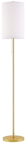 HOMCOM Golvlampa för vardagsrum, golvlampa med linneskärm, kedjebrytare, golvlampa med stålstativ, E27, golvlampa för sovrum, gräddvit, utan glödlampa