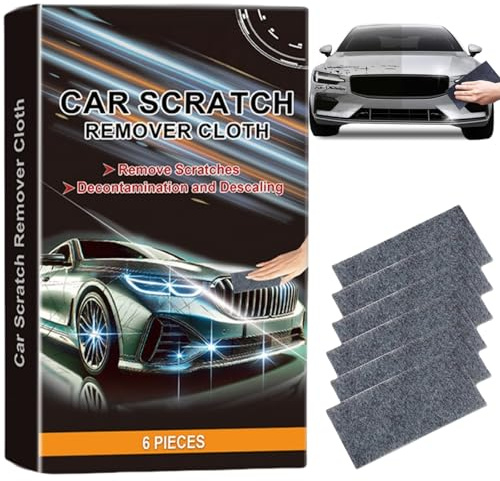 6PCS Nano Spa/rkle Cloth for Car Scratches,Car Scratch Repair,Nano Ma/gic Cloth for Car Scratch Repair,Multi-Purpose Car Polishing and Cleaning Cloth for Car,Surface Polishing Tool