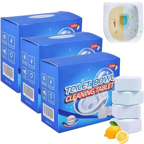 36 Pezzi WC Anticalcare,Cleaning Block WC,Detergente,Anticalcare per Cassetta,Toilette e Orinatoi,Rimuove Calcare e Odori Sgradevoli