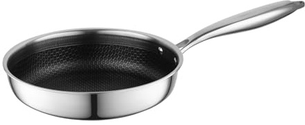 FLORINA Padella in acciaio inox ARISTO | 24 centimetri | Struttura a 3 strati | Rivestimento antiaderente con effetto nido d'ape | Da forno | Impugnatura ergonomica | Per tutti i tipi di stufe