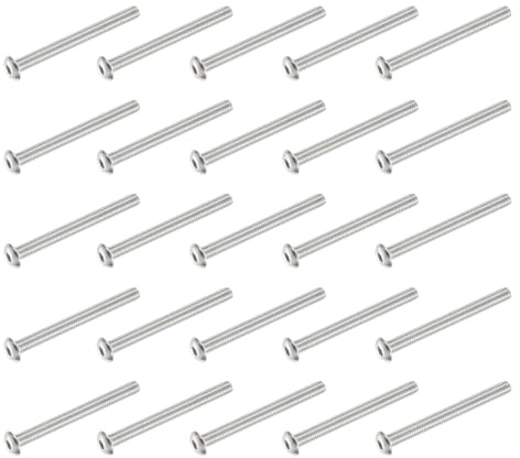 PATIKIL 25 Pezzi Viti A Testa Bombata #10-32 UNF X 2 Pollici Argento
