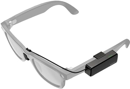 AERIANT On-the-Go Battery Pack for RayBan Meta Glasses, Ultra-Light Wearable Mini Power Bank for Wayfarer, Headliner, Skyler, Portable Charger Accessory for Meta AI Glasses with USB-C, Fast Charging