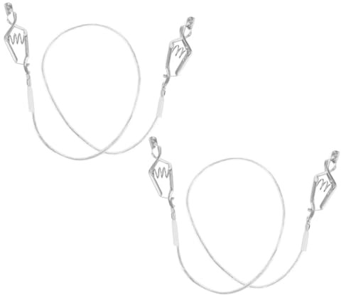 VINTORKY Connecteurs de Ligne pour Tête D'escrime 2 Pcs en Acier Inoxydable, Clips de Câble pour Masque D'escrime et Fleuret D'entraînement, Cordon Conductif pour Compétition