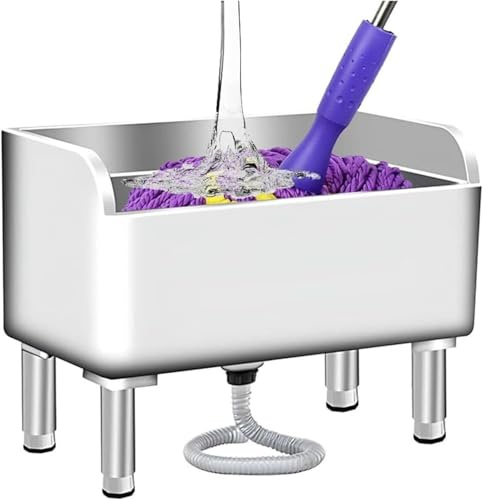 Fregadero de acero inoxidable, fregadero de fregona comercial y lavabo de servicio para lavandería y cocina