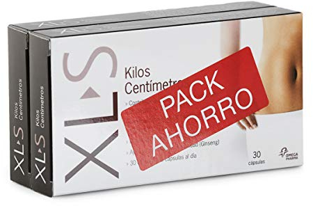 XLS Medical Kilos Centímetros Pack Ahorro, Potente adelgazante, Pastillas para Adelgazar Muy Rapido, Quema Grasas Adelgazante Mujer y Hombre, Inhibidor de Apetito y Ansiedad, 60 comprimidos