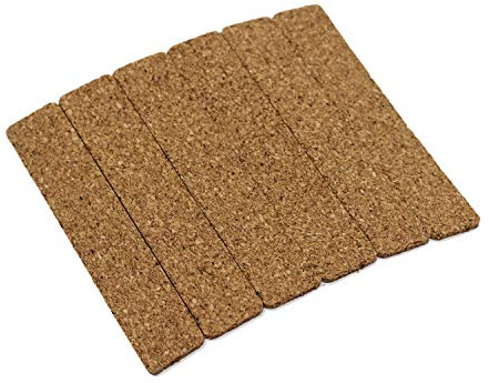 Borges & Scott - Traditional Cork Hat Sizing Strips - Self Adhesive - Set of 6 Natural