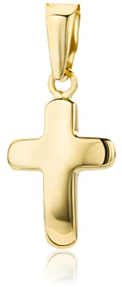 OROVI Damen Anhänger Kreuz Gelbgold Kreuzenanhänger 14 Karat (585) Gold