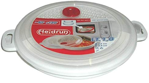 6 Stück - HEIDRUN MICROKASSEROLLE mit Deckel + Ventil - 1,0 Ltr, Ø 23 cm, Höhe 3,5 cm