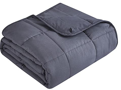 Topcee Manta Pesada para Adultos (12 Libras, 60 x 80 Pulgadas), tamaño Queen, Suave, refrescante, Pesada, se Aplica a un Cuerpo de 110 a 130 Libras, Manta Gruesa Transpirable con Cuentas de Vidrio