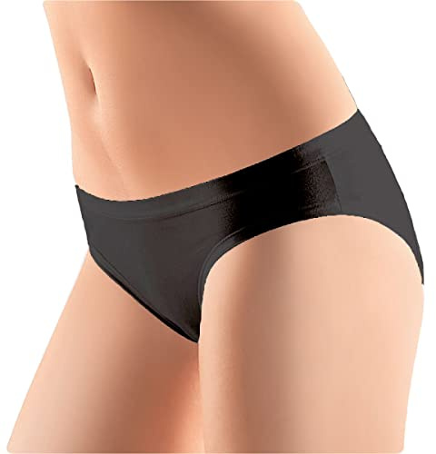 Cotonella 12 Pezzi Slip Donna L'Altra 3362 Mini in Cotone Bielastico, Nero 2/S