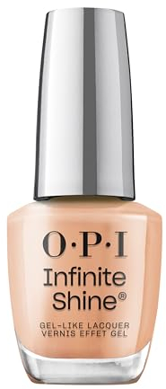 OPI Infinite Shine Nail Polish - Over-slay your Welcome - Gel Like & Long Lasting Peachy Nude Nail Polish - with Pre-Cured Gel Technology & OPI Pro-Wide Brush (15ml)