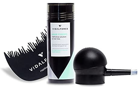 VidalForce, Starter-Pack Fibre Cheratina I Fibre capelli Ramato Scuro 30 gr + Fissatore di Fibre 10ml + Applicatore di Fibre + Hairline Optimizer I Microfibre Cheratina Contro la caduta dei capelli