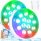 UNISOPH Unterwasser Licht, 2 Stück LED Poolbeleuchtung Unterwasser, LED Poollicht Beleuchtung mit Fernbedienung, RGB 16 Farbwechsel Pool Dekolichter für Schwimmbad, Brunnen,Teich, Aquarium, Party