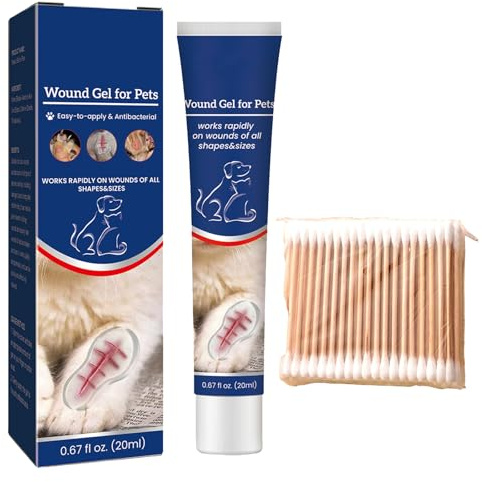 Líquidos Curativos de Heridas de Mascotas,Gel para Heridas Perro,Gel Antiséptico para Perros Gatos Cuidado de Heridas,Protección de Heridas Picaz ón Perro Gato,Para Limpieza y Cuidad de Heridas