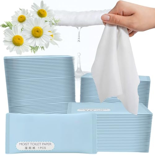 Papel HigiéNico HúMedo,100pcs Toallitas HúMedas Desechables Para El Cuidado Personal de Adultos,Toallitas HúMedas de Individualmente,Papel HigiéNico HúMedo de Limpieza