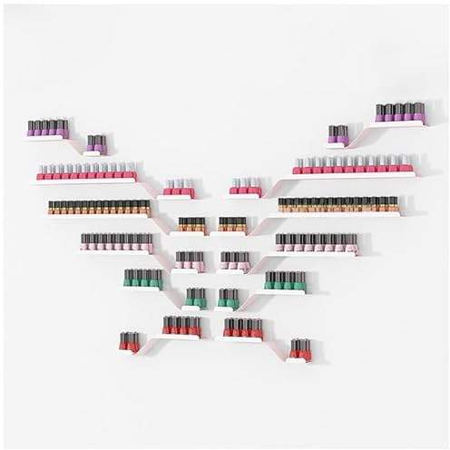 ZBJDX Estante De Metal para Esmaltes De UñAs, 12 Unidades, para SalóN De UñAs, Organizador De Aceites Esenciales De Pared, Estantes De Pared para Perfumes, para Arreglos De Bricolaje,Blanca