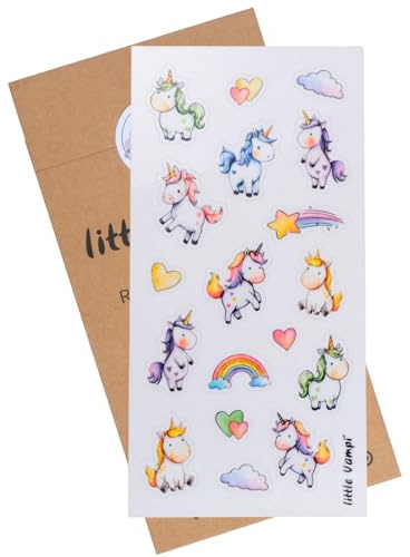 Little Vampi - Adesivi catarifrangenti per bambini – maggiore visibilità al buio – per biciclette, caschi, scooter e come riflettori per passeggino (unicorno)