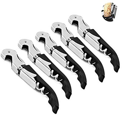 5 Pièces Tire-Bouchons Professionnels Sommeliers Serveurs Élégant Cadeau Parfait