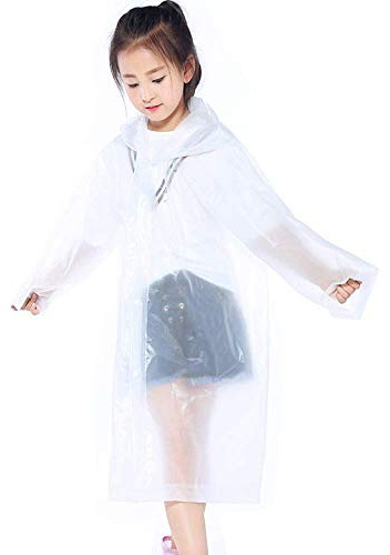 Luckyiren Thicker Reusable Raincoat Rain Poncho Jacket Slicker for Children Boy Girl Kids