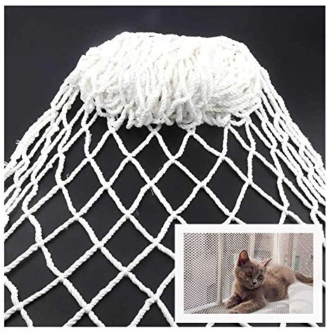 JHKJ Safe Net,Balcony Stairs Child Safety Net, Anti-cat Isolation Net, Stadium Goal Net Garden Plant Protection Net Anti-cat Isolation Net,5x5m（16.4 * 16.4ft）