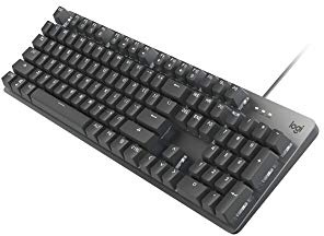 Logitech K845ch Mechanical Illuminated Keyboard, Cherry MX Switches, Strong Adjustable Tilt Legs, Compact Size, Aluminum Top Case, 104 Keys, USB Corded, Windows (Cherry Red Switches)