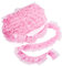PandaHall Satin-Organza-Spitzenborte, 2-lagig, gerafft, Chiffonband, 4,8 cm, Hot Pink, Plissee-Einfassung, Stoff zum Nähen, bestickte Applikation, Hochzeit, Party, Dekoration, 21,8 m