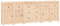 vidaXL Sideboard Schrank Anrichte Kommode Beistellschrank Mehrzweckschrank Standschrank Wohnzimmerschrank 230x35x80cm Massivholz Kiefer