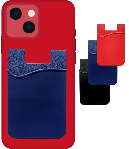 Tarjetero Adhesivo Móvil - Porta Tarjetas En Funda De iPhone ó Samsung para Transporte De Wallet - Cartera para Hombre Y Mujer - Monedero Cartera Bimba para Regalos, Oferta Flash del Día, Pack 3 UD