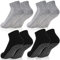 Smilcloud 4 Paar Yoga Socken Stoppersocken Damen Herren, Antirutsch für Damen, Rutschfeste Socken mit Noppen für Pilates, Ballett, Krankenhaus, Zuhause