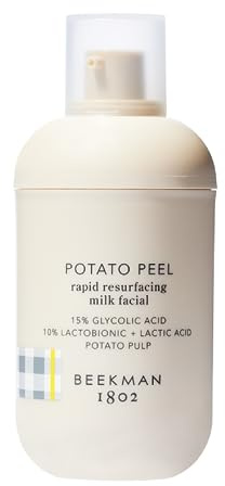 Beekman 1802 Potato Peel - 1.69 fl oz - Fragrance Free - Rapid Resurfacing Milk Facial - At-Home Peel - Visibly Reduces Appearance of Fine Lines & Dark Spots - Good for Sensitive Skin - Cruelty Free