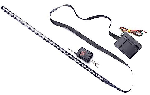 BURLOE Luz estroboscópica automática Kit de Luces estroboscópicas, Eficiencia energética Knight Night Rider Light Bar 7 Color 147 Modos 48 led RGB Flash Flash Blinker Tiras de iluminación,A