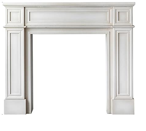 Encadrement Manteau Cheminée Européenne Moderne Simple - Entourage Électrique en Bois pour Poêle - Armoire Décorative pour Maison, Blanc