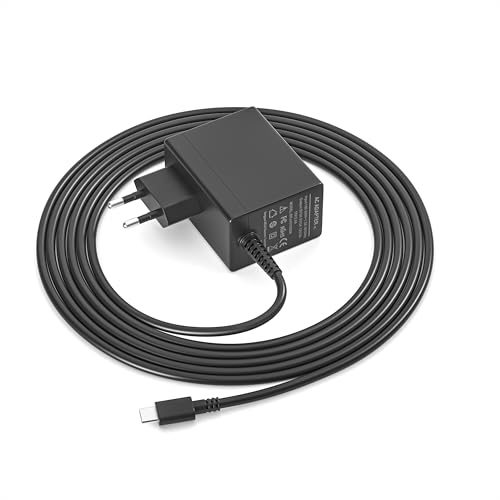 Caricatore per Nintendo Switch/Switch Dock/Pro Controller Docking Station, 15V 2,6A Type-C Alimentatore Caricabatterie Ricarica Rapida Supporto Modalità TV