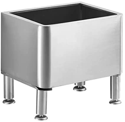 IUBGFTO Évier de vadrouille en Acier Inoxydable, Bassin de Service de vadrouille Commerciale Mobile, évier de cuve à Linge, avec Support réglable, pour sous-Sol/Garage/Magasin/école/hôtel