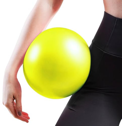 G5 HT SPORT Yoga Pilates-boll 25 cm [Pump ingår] Uppblåsbar fitnessboll för balans, stabilitet, rehabilitering och gymnastik | Träningskudde för kärna, stretching och toning (LIME GRÖN)
